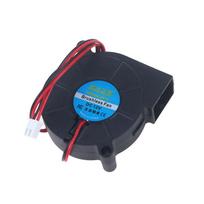 5015 5V/12V/24V Slydimo guolio bešepetis skirtas Reprap Prusa I3 nuolatinės srovės aušinimo ventiliatorius turbo ventiliatorius 5015S 3D spausdintuvo dalių ventiliatorius 12V black