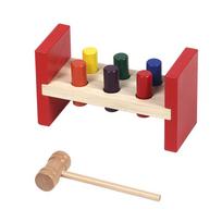 Montessori medinis plaktukas žaislas Vaikų smulkiosios motorikos lavinimas Sensorinis žaidimas Spalvų pažinimo rinkinys Edukacinis žaislas vaikams su autizmu