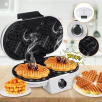 1200W 220-240V 50/60Hz Multi-functional Double‑Head Waffle Maker Bubble Egg Cake Oven Breakfast Waffle Machine Electric Baking Pan gray