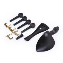 Violin Parts Ebony 4 4 Wood Peg Pull Board Chinrest Fine Tuning Musical Instrument Accessories black