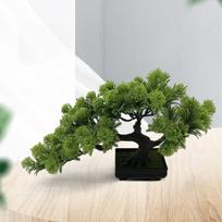 Mažas dirbtinis bonsai pušies medis Imitacija vazoninis augalas Darbalaukio dekoratyvinis medis Palangės namų biuro dekoravimui Ornamentai žalia