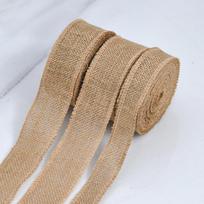 Natural Jute Linen Burlap Tape for DIY Christmas Tree Decoration and Binding 2.5cm width, 10m length brown