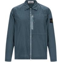 Stone Island Badge Zip Long Sleeve Pocket Shirt Men shirts K2S151200031S0019-V002B L