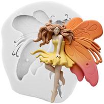 Flower Fairy Silicone Mold Butterfly Fairy Fondant Molds Cake Decorating Tools Theme Cake Dessert Decorated Chocolate Candy Mold pilka spalva