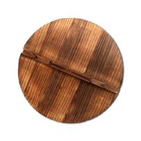 Durable Natural Wooden Wok Lid Cover Kitchen Tool with Ergonomic Handle Durable