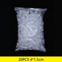 20Pcs Plastic Flower Water Tubes With Silicone Caps, Reusable Transparent Floral Vials For Flower And Plant Preservation