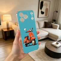 Moto B-Bike Cool for V-Vespas Scooters  Phone Case For iPhone 17 16 15 14 13 12 11 Mini Pro Max Plus Transparent Cover iPhone16e blue
