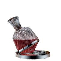 Crystal Red Wine Decanter: Elegant Rotating Glass with Luxury Design for Home Use gray