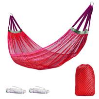 New Ice Silk Outdoor Camping Swing Hammock Sturdy Portable Breathable Mesh Ice Silk Hammock Bed Hang Cooling Hammock For Garden raudona
