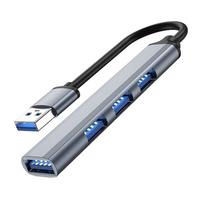 Mini USB Hub Extensions 4 Port USB 3.0Hub 2.0Hub USB Adapter Station Ultra Slim Portable Data Hub USB Splitter balta