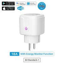 „Smart Plug WiFi“ lizdas EU 16A maitinimo monitoriaus laiko nustatymo funkcija „Tuya SmartLife APP Control“ veikia su „Alexa Google Assistant Yandex“ 1 Pcs