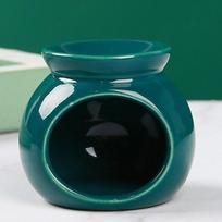 Porcelianinis aromatinis degiklis eterinio aliejaus krosnies mini žvakidės keramikos dirbiniai tamsiai žalia spalva