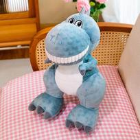 Dantytas dinozauras lėlė pliušinis žaislas mergaitei metama pagalvė vaikiška lėlė veiklos dovana atrakcionų žaidimo mašinos lėlė 25cm【0.18kg】 povo mėlyna spalva
