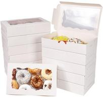 10/50 Pieces Pink Transparent Window Gift Box Birthday Party Christmas Candy Macaron Cake Dessert Kraft Paper Packaging Boxes Chocolate Baking Case 18x11x4cm 10pcs balta