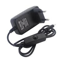 Universal Raspberry Pi 4B Power Supply 5V 3A with Switch, 1m Cord