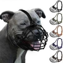 breathable dog muzzle metal basket for pitbull amstaff staffordshire