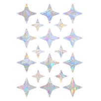 1 Sheet Suncatcher Window Cling Waterproof PVC Colorful Rainbow Prism Anti-collision Bird Alert Static Shop Window Glass Decoration Decal G white