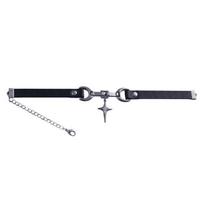 Star Punk Choker Dark Style Collar Necklace Black Faux Leather Choker for Goth Lovers Women Music Festivals Theme Parties