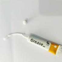 White Grease Lubricant for Fishing Reels & Gears - Small Tube for Maintenance gray