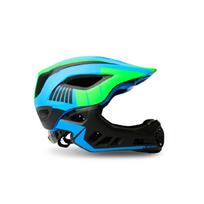 Children Full Covered Helmet Balance Bike Children Full Face Helmet Black green blueOne size#0 blue