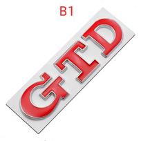 3D Metal Car Front Grill GTD Logo Rear Trunk Sticker Emblem Badge For  Golf 4 5 6 7 7 MK4 MK5 MK6 MK7 MK8 B1