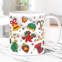 Christmas snowman gingerbread man socks ceramic coffee mug 301-400ml