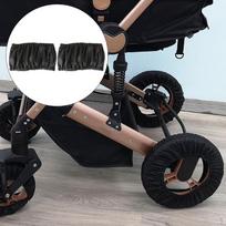 Vežimėlio rato užvalkalas, Apsauga nuo dulkių, Vaikiškų padangų užvalkalai stūmimo priedams Black S gray