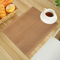 Wood Print Linen Dining Table Mats Alphabet Kitchen Placemat 30X40cm Coasters Pads Bowl Cup Mat 30X45cm-4pcs