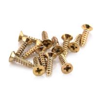 100 pcs Bronze/Golden/Silver Self Tapping Wood Screw Assortment Kit Flat head Thread Nail Screw Fastener Wood Furniture Screws 2x6mm auksinė