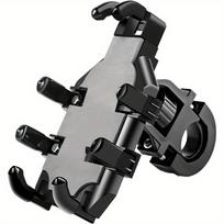 Bicycle Phone Holder Handlebar, Motorcycle Bike Mount Accessory - Anti-Shake & Camera Friendly for iPhone,All Smartphones (4.7  to 7.2 ), Secure Grip gray