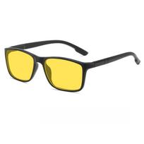 Unisex Fashionable Night Vision HD Glasses with Red/Yellow/Orange Lenses Classic Square-Frame Blue Light Blocking Glasses 2026 yellow