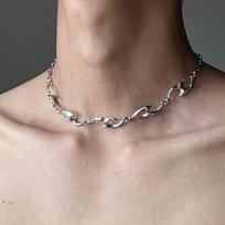 Punk Metal Thorn Rivet Choker Necklace For Men Woman Gothic Hip Hop Silver Color Clavicle Chain Necklace Y2K Jewelry Accessories
