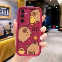 Animacinis mielas kapibara Samsung Galaxy dėklui S24 S23 S22 S21 Ultra Plus Fe A55 A54 A53 A52 A35 A25 A15 A14 5G telefonui Y2k dangtelis Samsung S24