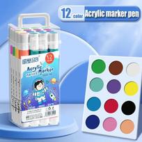 12/24/36/48/60/80/100/120 Color Fine-Point Acrylic Marker For Students Water-Based Ink Washable Colored Pen With Barreled