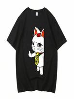 Japan Anime Dandadan Turbo Granny Cat Graphic T Shirt Fashion Cartoon Oversized T-Shirt unisex Wounisex Vintage Casual Cotton T-Shirts S