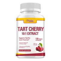 Pslalae dietary supplement, containing 10:1 concentrated tart cherry extract, for joint and muscle relaxation, and uric acid regulation. 120*1 white