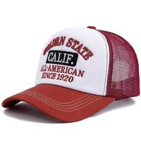Trucker Fashionable Trendy Neutral Gender Women  Men For Style New Brand Latest Fresh Hats Golden State California Embroidered Baseball Mesh Cap 56cm-60cm white