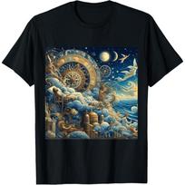 Leonardo Da Vinci Unisex-Adults Black Classic Fit Short Sleeve T-Shirt S įvairiaspalvis