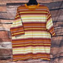 Enyce Men's Multi-Color L Striped Crew Neck Cotton Unisex T-Shirt XXXXL