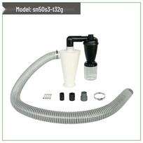 SN Brand Level 2 Cyclone Dust Collector Kit, 50mm Inlet, 32mm Outlet, Fits Various Dust Collection Needs