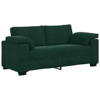 vidaXL Dvivietė sofa, tamsiai žalia, 180x77x82 cm, aksomas