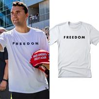 Freedom Charlie Kirk T Shirt White Unisex Graphic Tee Vintage S-5XL XXXL