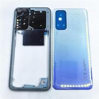 For Xiaomi Redmi Note 11 4G / Note 11S Phone Housing Middle FrameBattery Back Cover Case Panel Lid Rear  With Camera Lens Note 11 Black