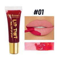 Fit Colors Peel-Off Lip Tint Stain, Magic Tear Off Liquid Lipstick Long Lasting Waterproof Matte Lip Gloss Peelable Lip Makeup Cosmetics 1# brown