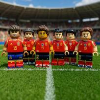6 VNT Futbolo Žaidėjų Statybiniai Kubeliai Mini Figūrėlės Sporto Atletai Vaikams Montavimo Žaislai Raktų Pakabukas