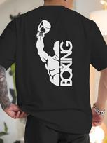Unisexs BOXING Sports Fitness T Shirt Cotton Tee Casual Summer Spring Loose Top Streetwear BOXING Lovers Gifts Novelty S