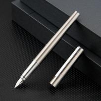 High Quality 0.38Mm Extra Fine Nib Fountain Pen Stainless Steel Extremely Business Office Supplies Gift sidabras