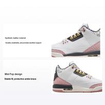 Air Jordan 3 Retro GS Vintažiniai gėlėti vaikiški sportbačiai Balti Antracito Raudoni-Žvaigždžių dulkės 441140-100 40 white