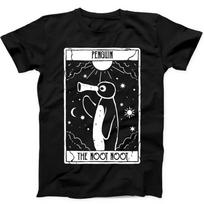 Noot Noot Tarot Card Penguin Rainbow Pingu Funny Gift Tee Black T Shirt 124 L