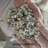 WTEMPO Colorful Natural Decorative Polished Stones Mini Rocks for For Indoor Outdoor Plants Vase Filling Potted Plants Planters Gardening Decor Stones random*1000g įvairiaspalvis
